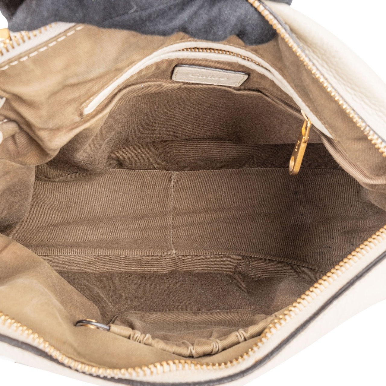 Chloé Chloé Grained Leather Marcie Satchel Handbag Neutraal