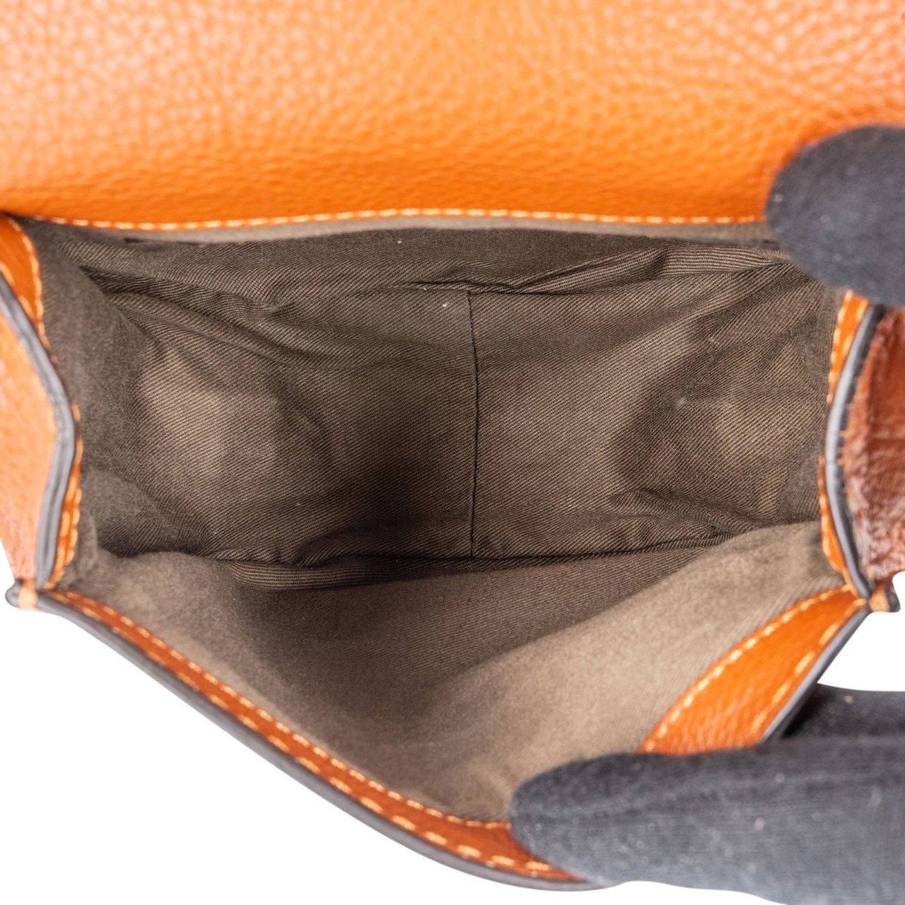 Chloé Chloé Grained Calfskin Leather Small Marcie Saddle Crossbody Bag Bruin