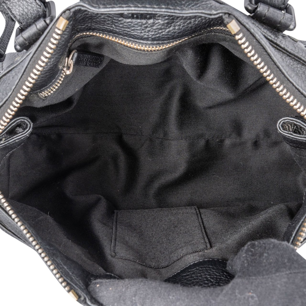 Chloé Chloé Grained Leather Paddington Handbag Zwart