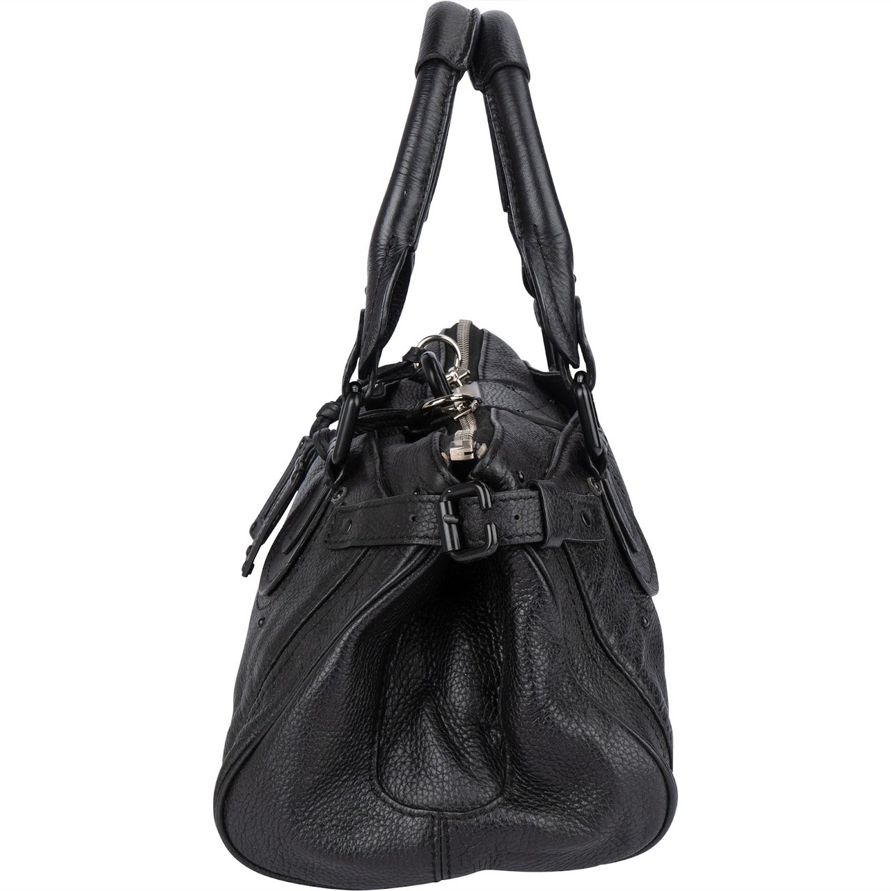 Chloé Chloé Grained Leather Paddington Handbag Zwart