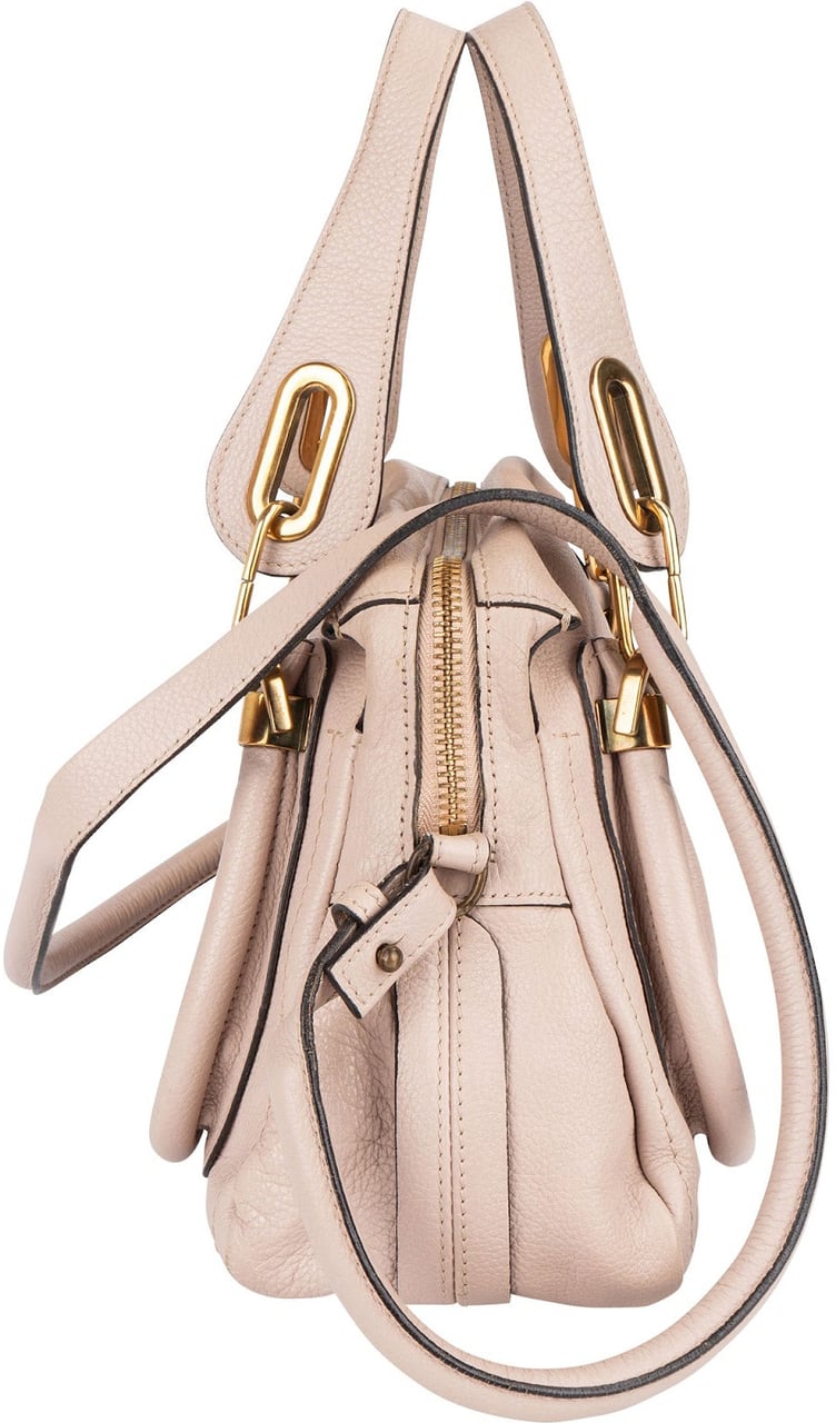 Chloé Grained Leather Paraty Handbag Rood