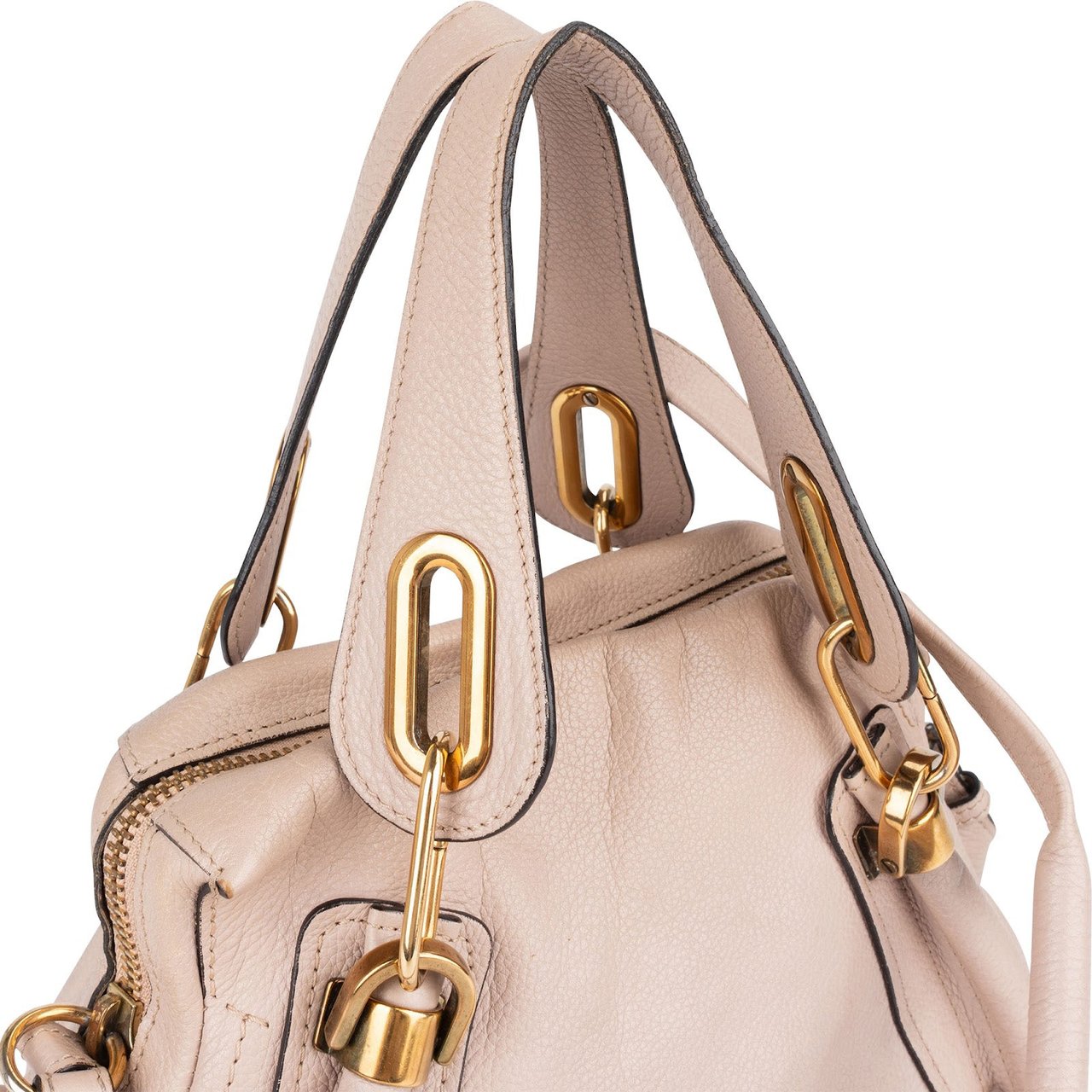 Chloé Grained Leather Paraty Handbag Rood