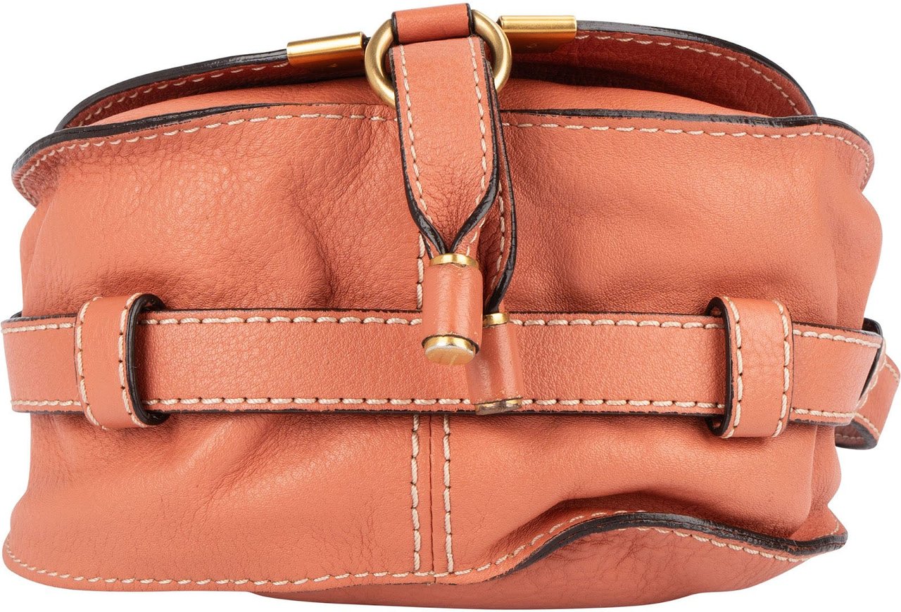 Chloé Chloé Grained Leather Marcie Saddle Crossbody Bag Divers