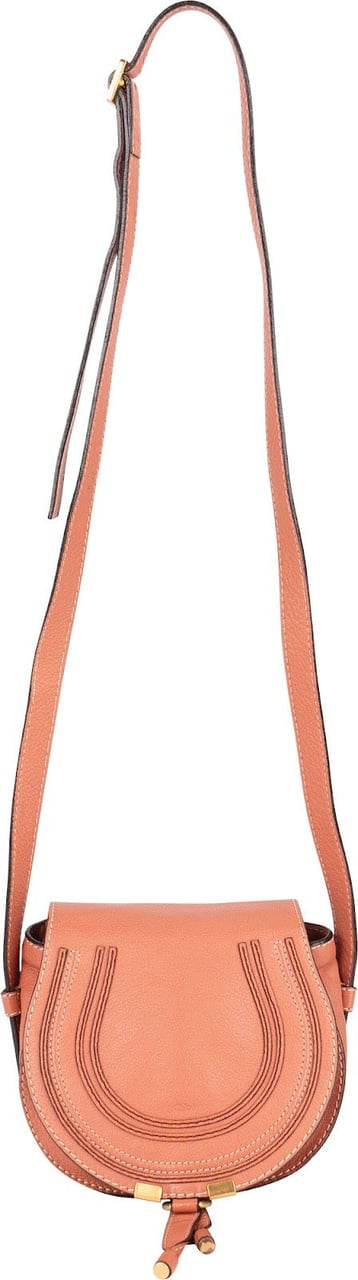 Chloé Chloé Grained Leather Marcie Saddle Crossbody Bag Divers