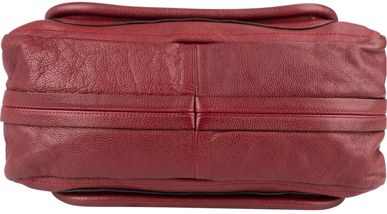 Chloé Grained Leather Paraty Handbag Rood
