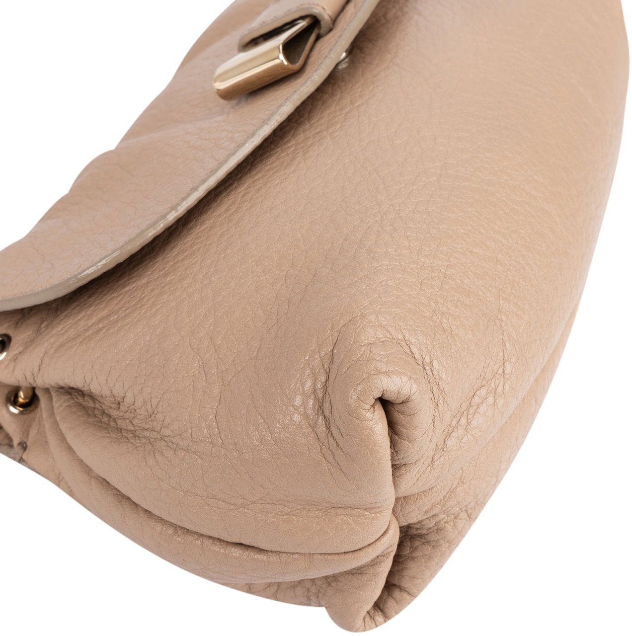 Chloé Grained Leather Lily Crossbody Bag Beige
