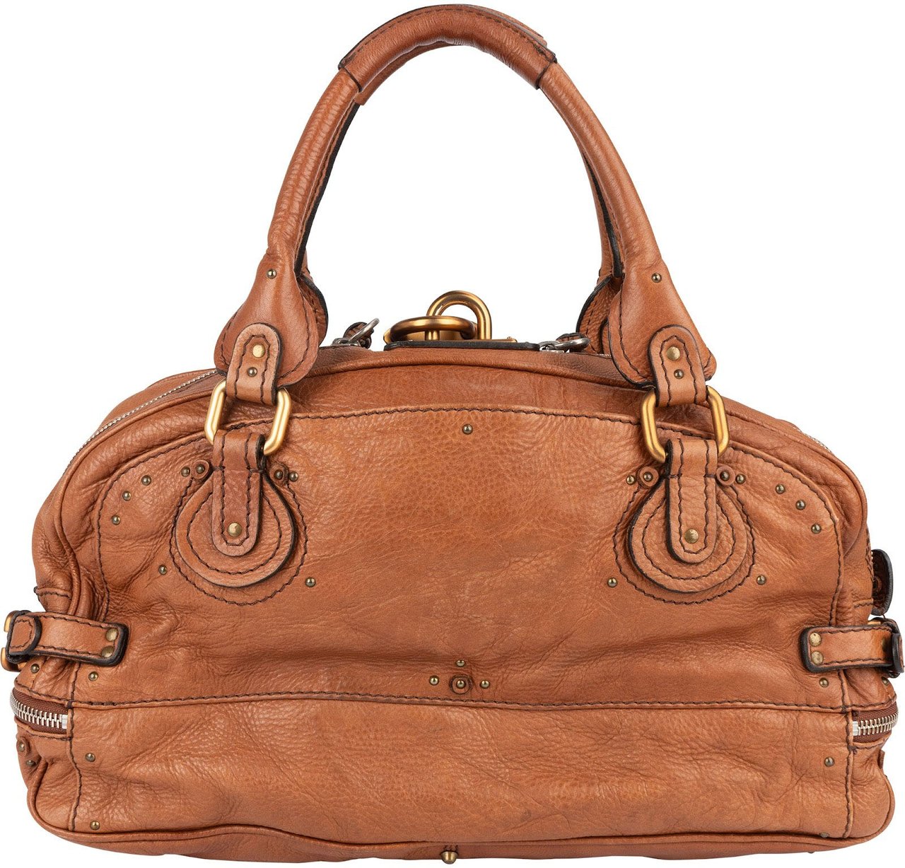 Chloé Leather Paddington Satchel Handbag Bruin