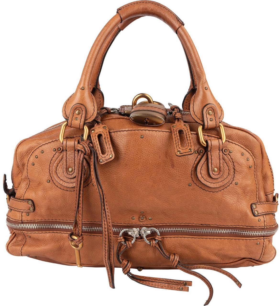 Chloé Chloé Leather Paddington Satchel Handbag Bruin