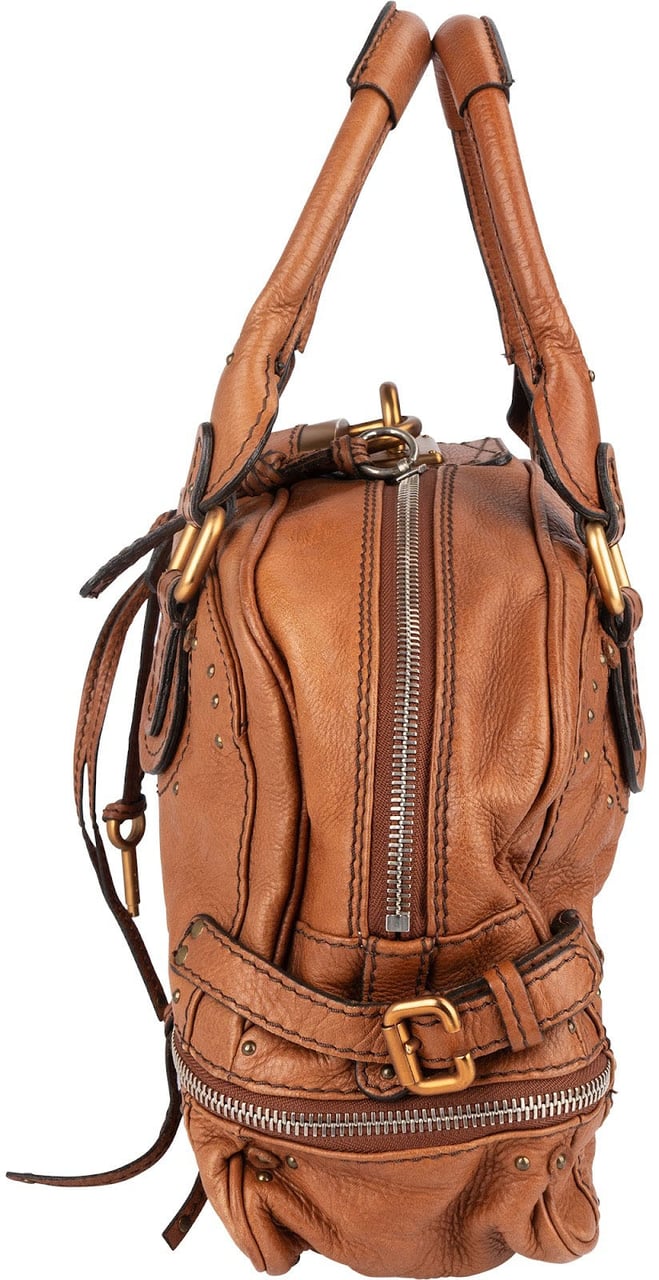 Chloé Leather Paddington Satchel Handbag Bruin