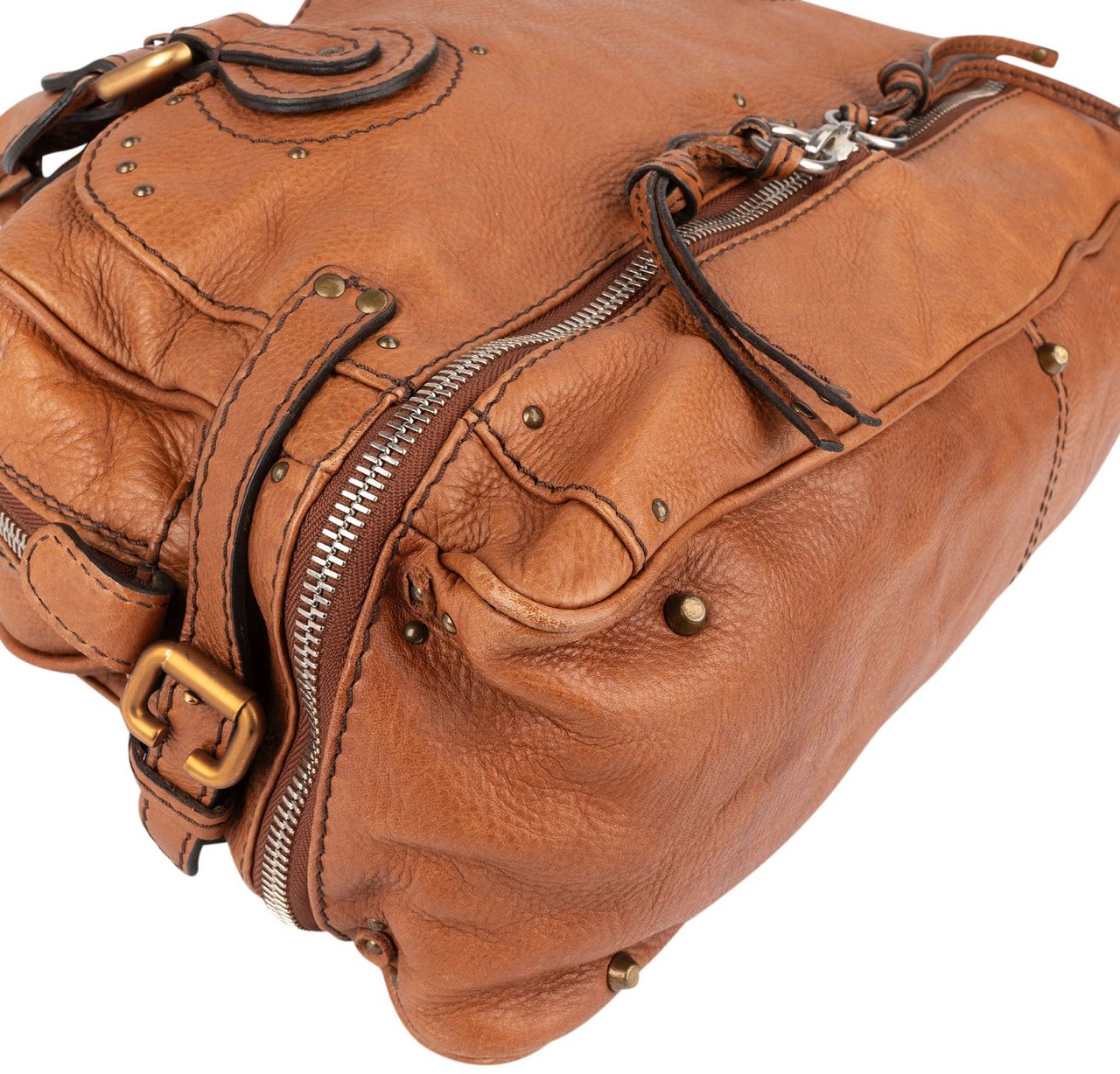 Chloé Chloé Leather Paddington Satchel Handbag Bruin