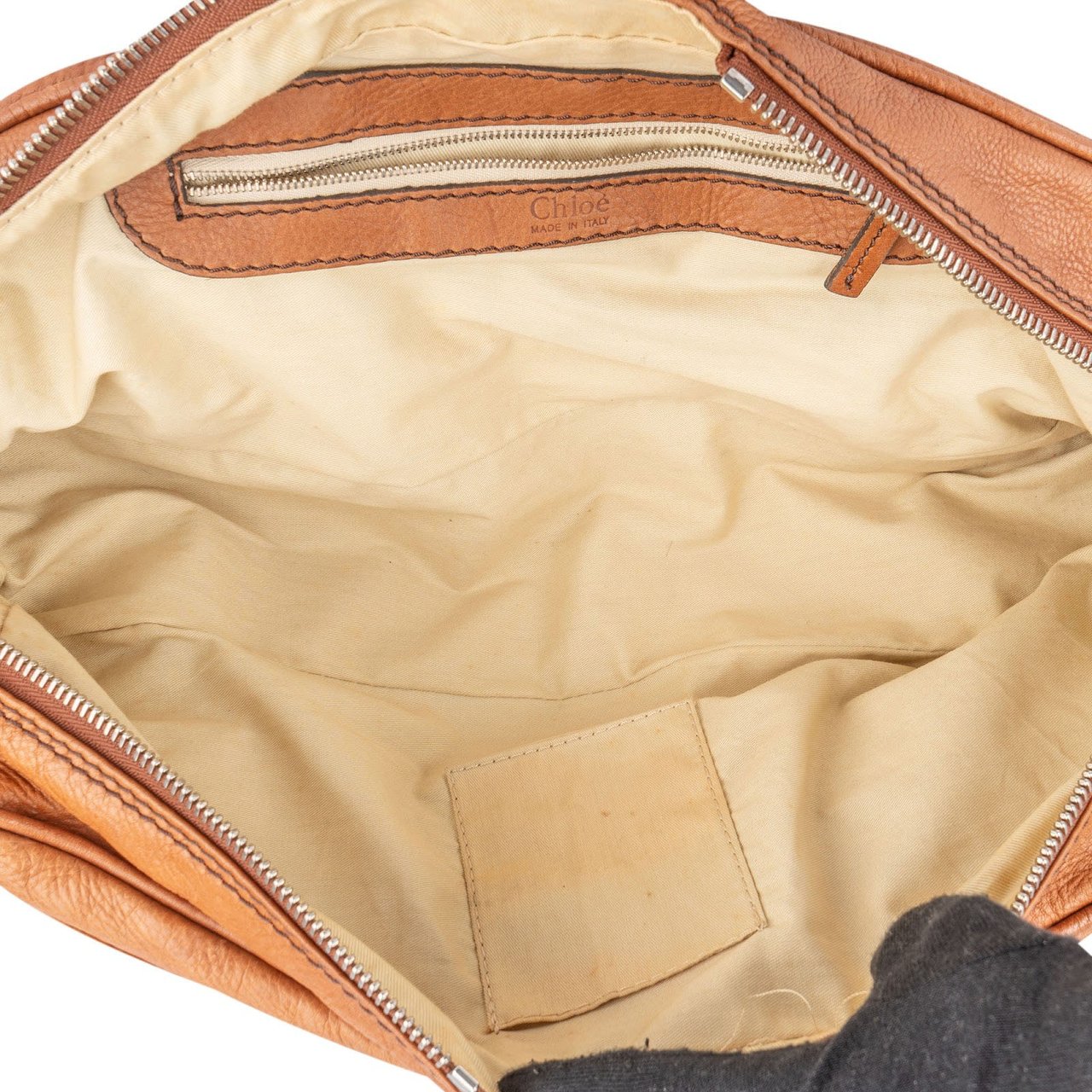 Chloé Leather Paddington Satchel Handbag Bruin