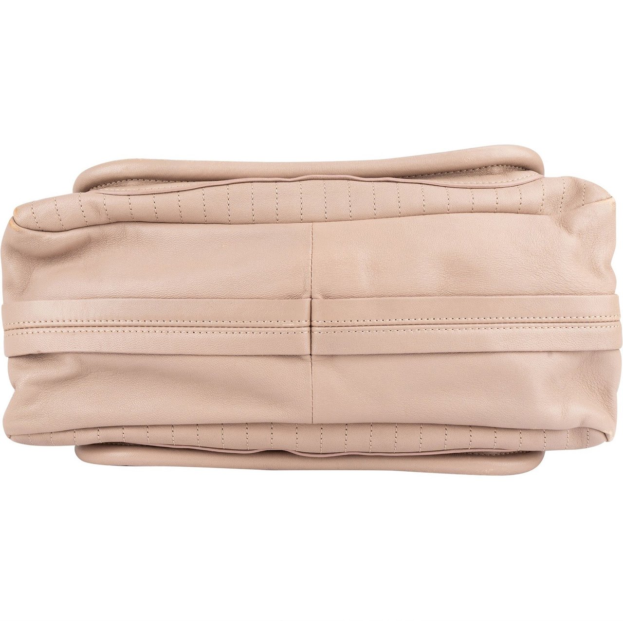 Chloé Stitched Leather Paraty Handbag Beige