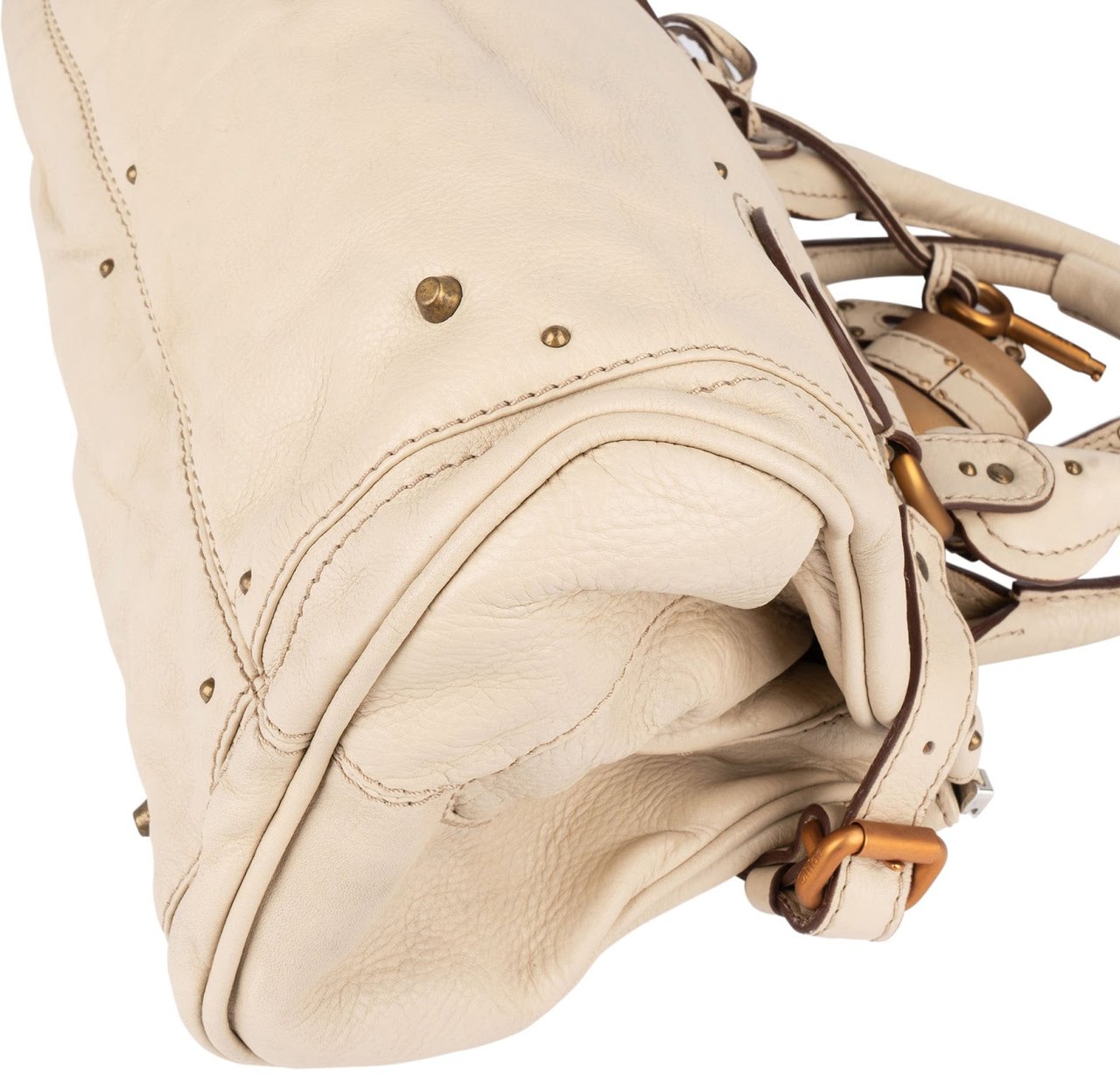 Chloé Chloé Studded Leather Paddington Satchel Handbag Divers