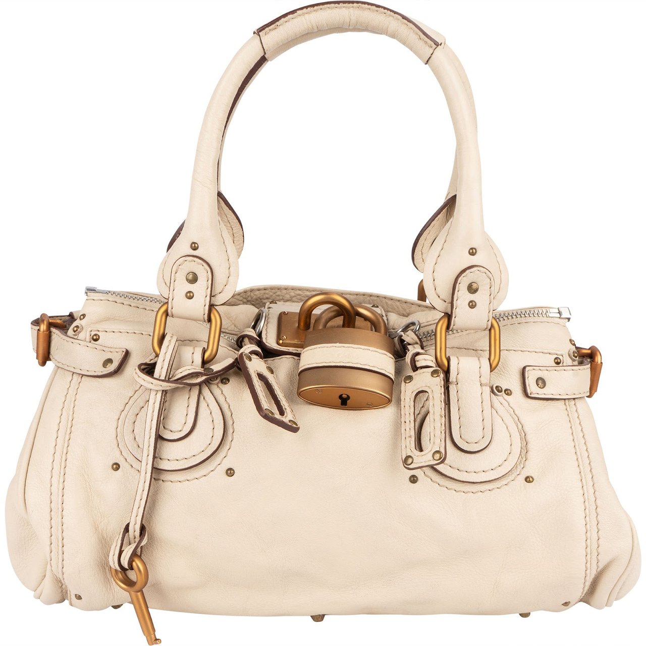 Chloé Chloé Studded Leather Paddington Satchel Handbag Divers