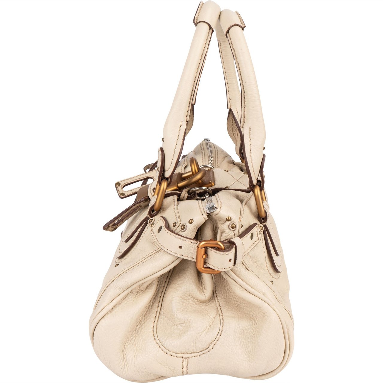 Chloé Chloé Studded Leather Paddington Satchel Handbag Divers