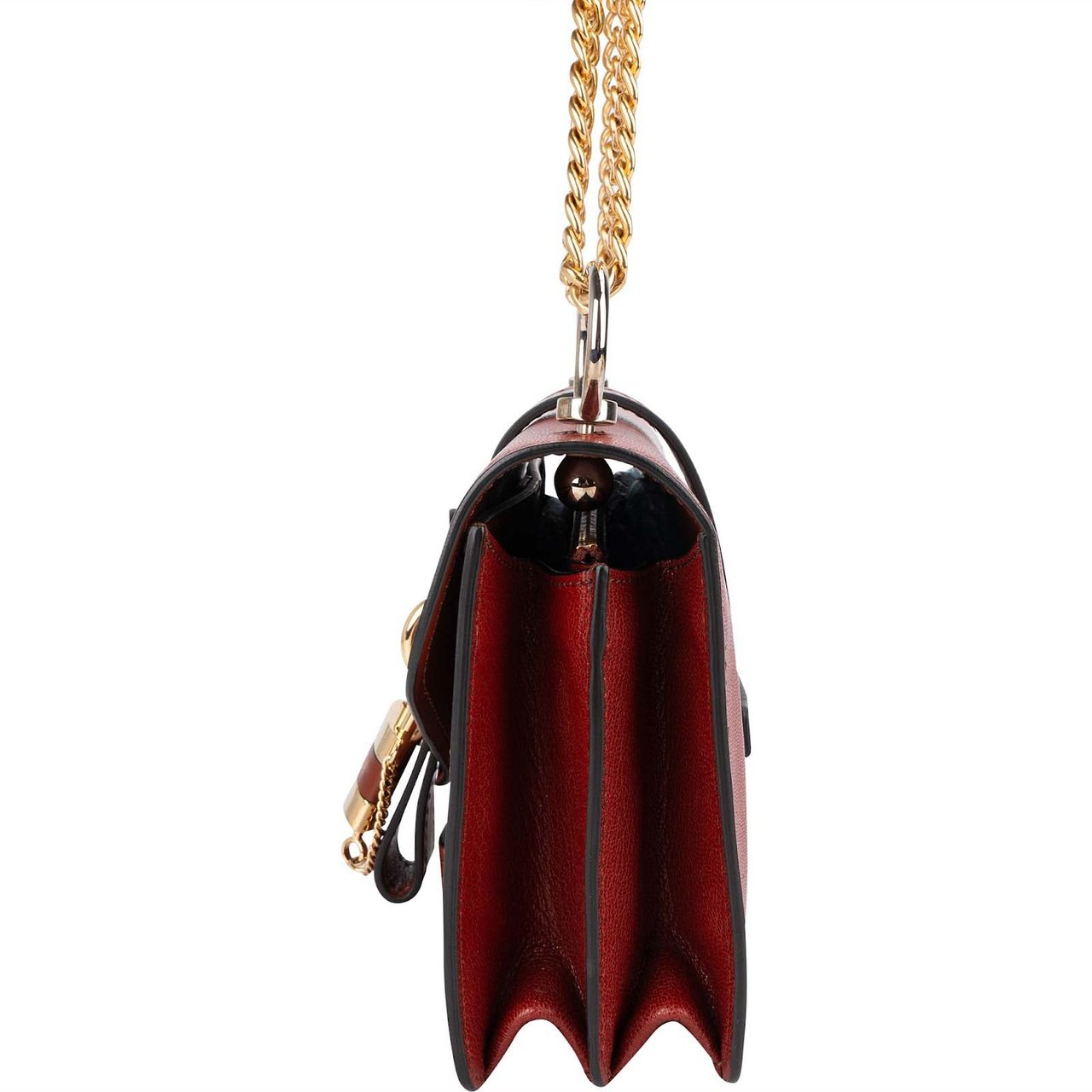 Chloé Leather Aby Lock and Chain Crossbody Bag Divers