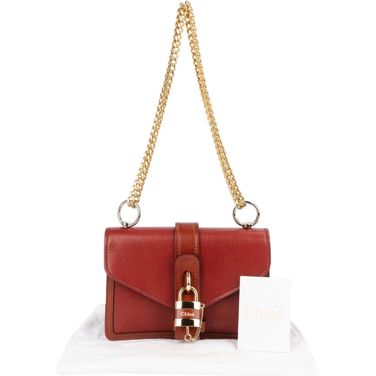 Chloé Leather Aby Lock and Chain Crossbody Bag Divers