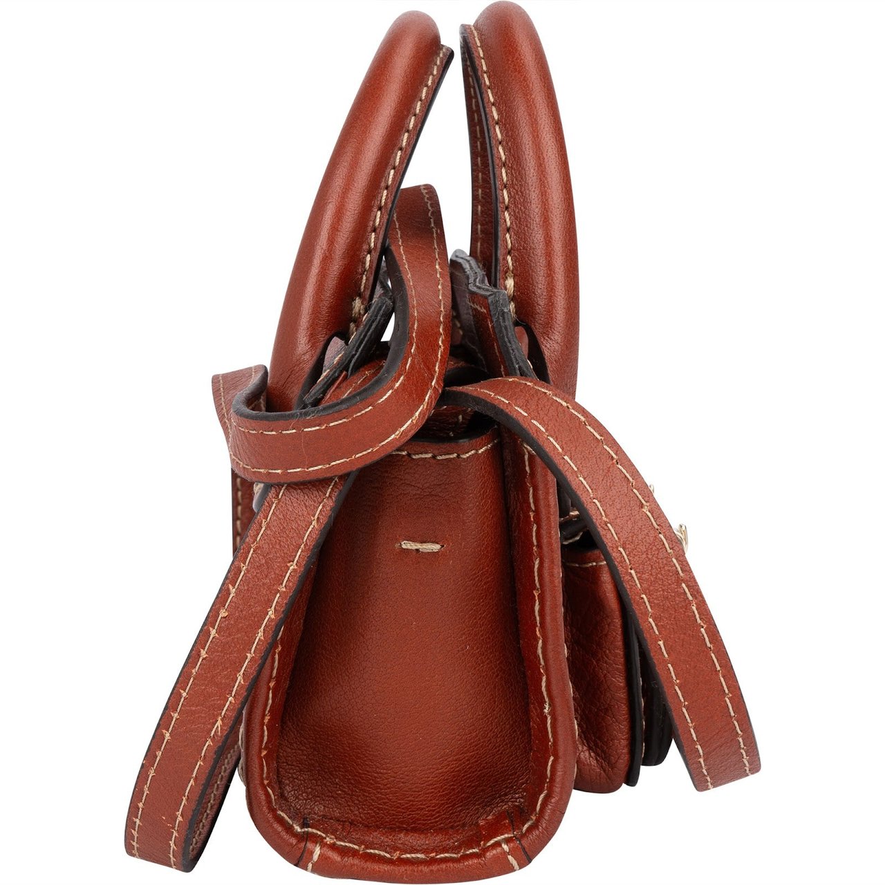 Chloé Leather Nano Edith Crossbody Handbag Bruin