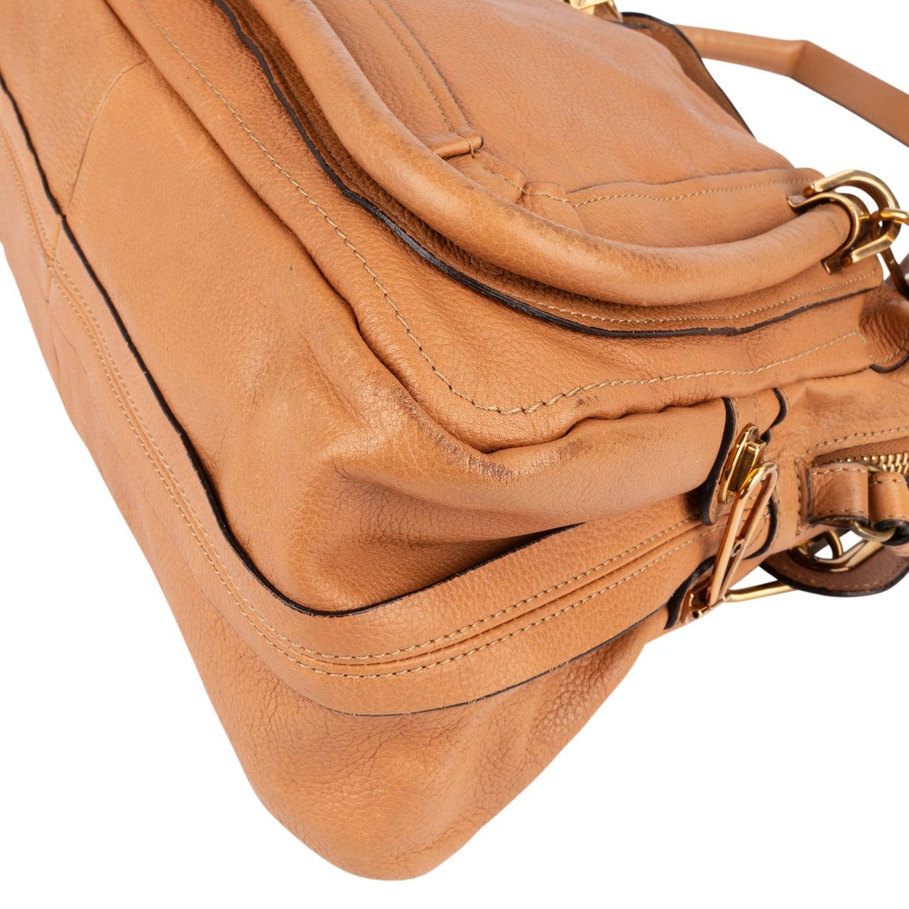 Chloé Leather Paraty Crossbody Bag Bruin