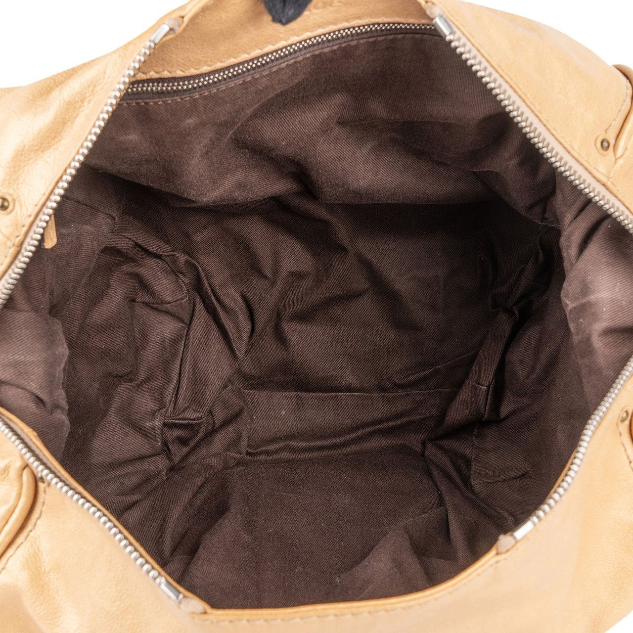 Chloé Chloé Studded Leather Large Paddington Satchel Handbag Beige