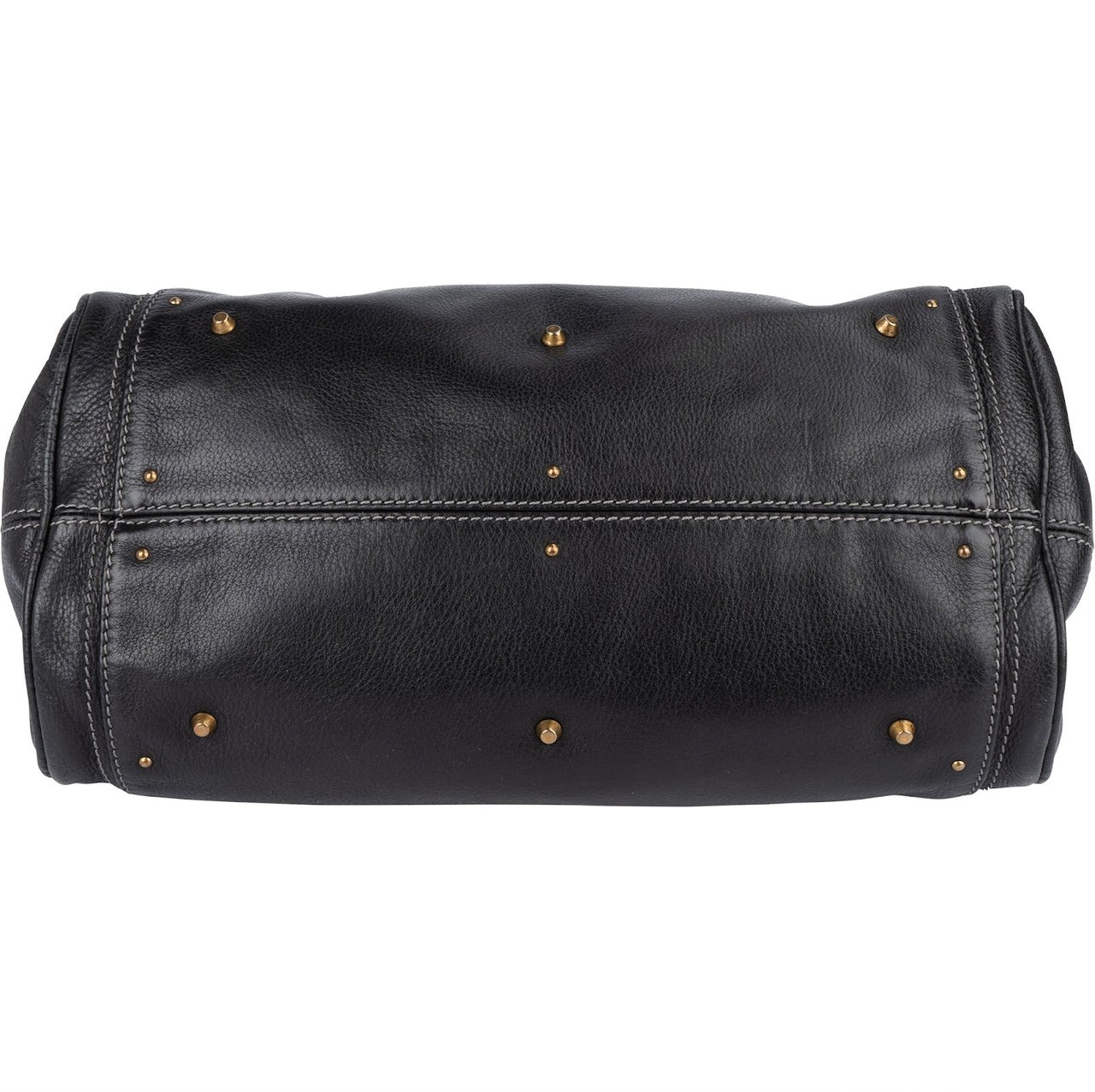 Chloé Chloé Pebbled Leather Paddington Satchel Handbag Zwart