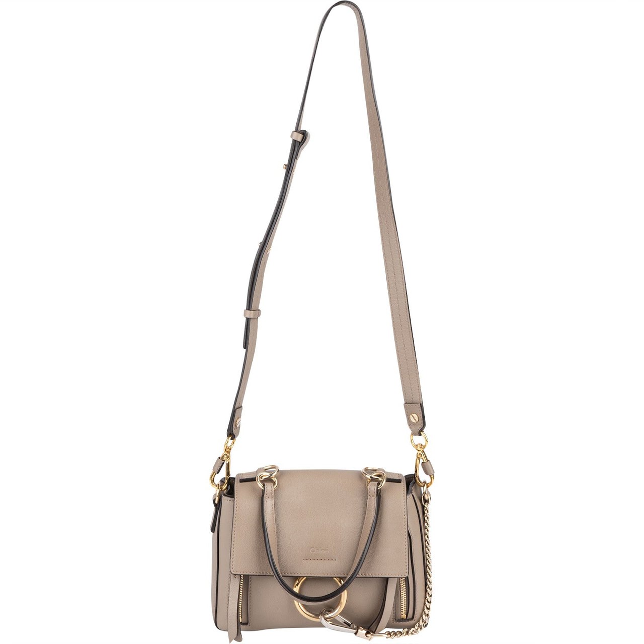 Chloé Chloé Leather Small Faye Day Handbag Beige