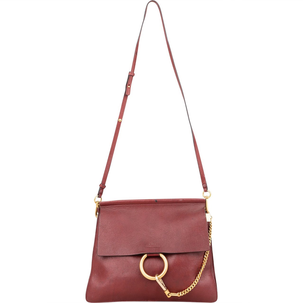 Chloé Leather Faye Medium Shoulder Crossbody Bag Rood