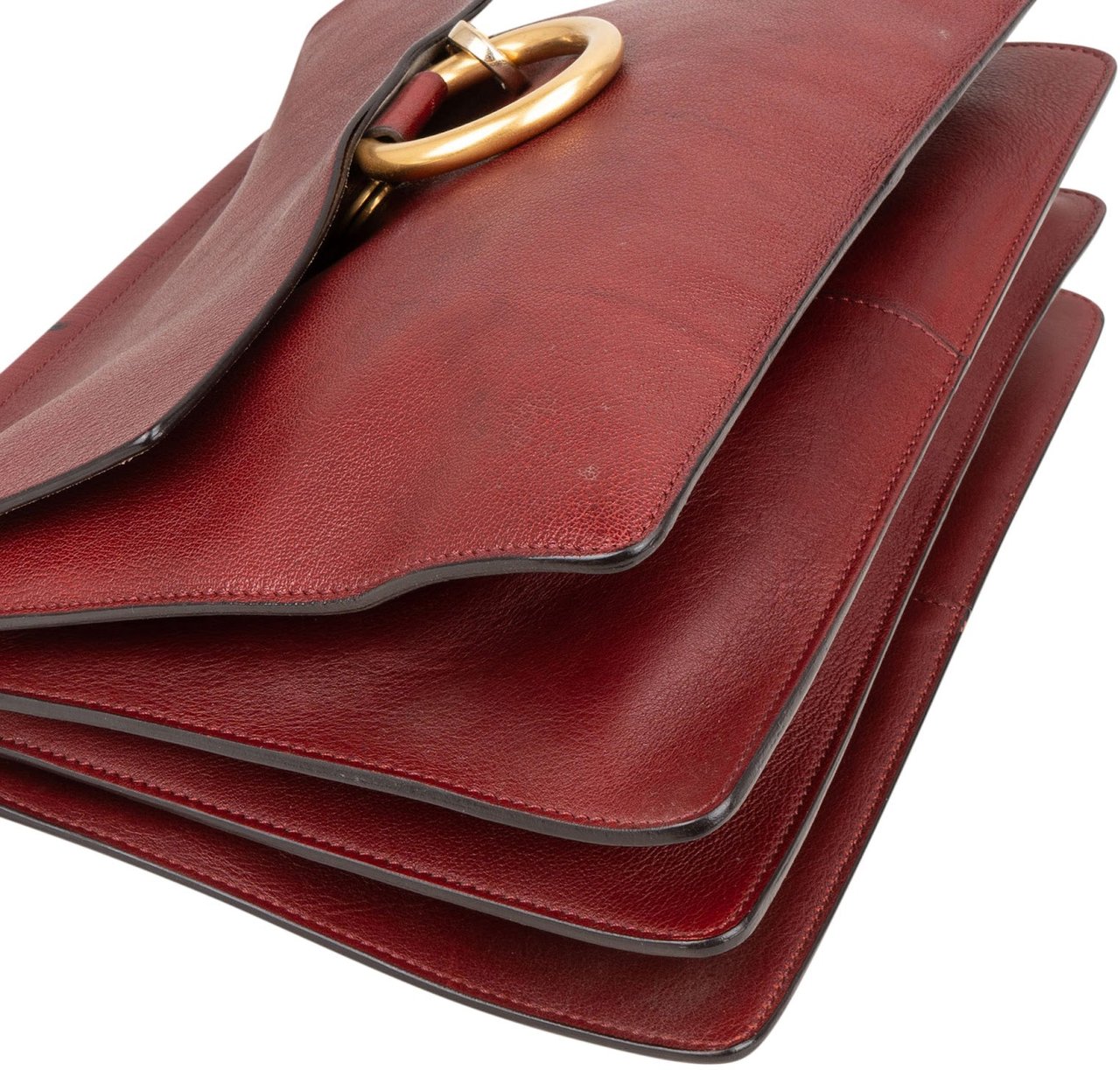 Chloé Leather Faye Medium Shoulder Crossbody Bag Rood