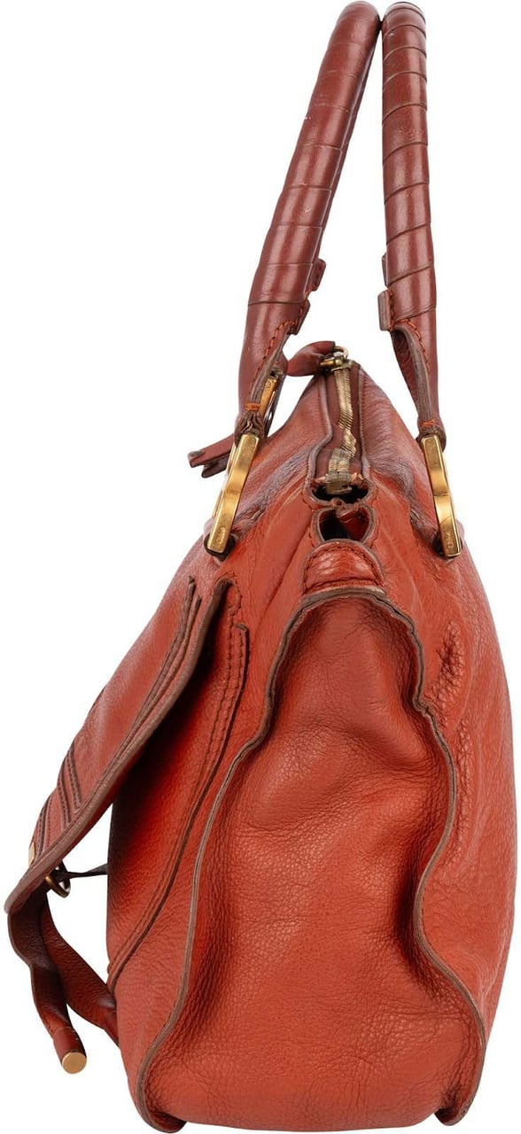 Chloé Grained Calfskin Marcie Satchel Handbag Divers