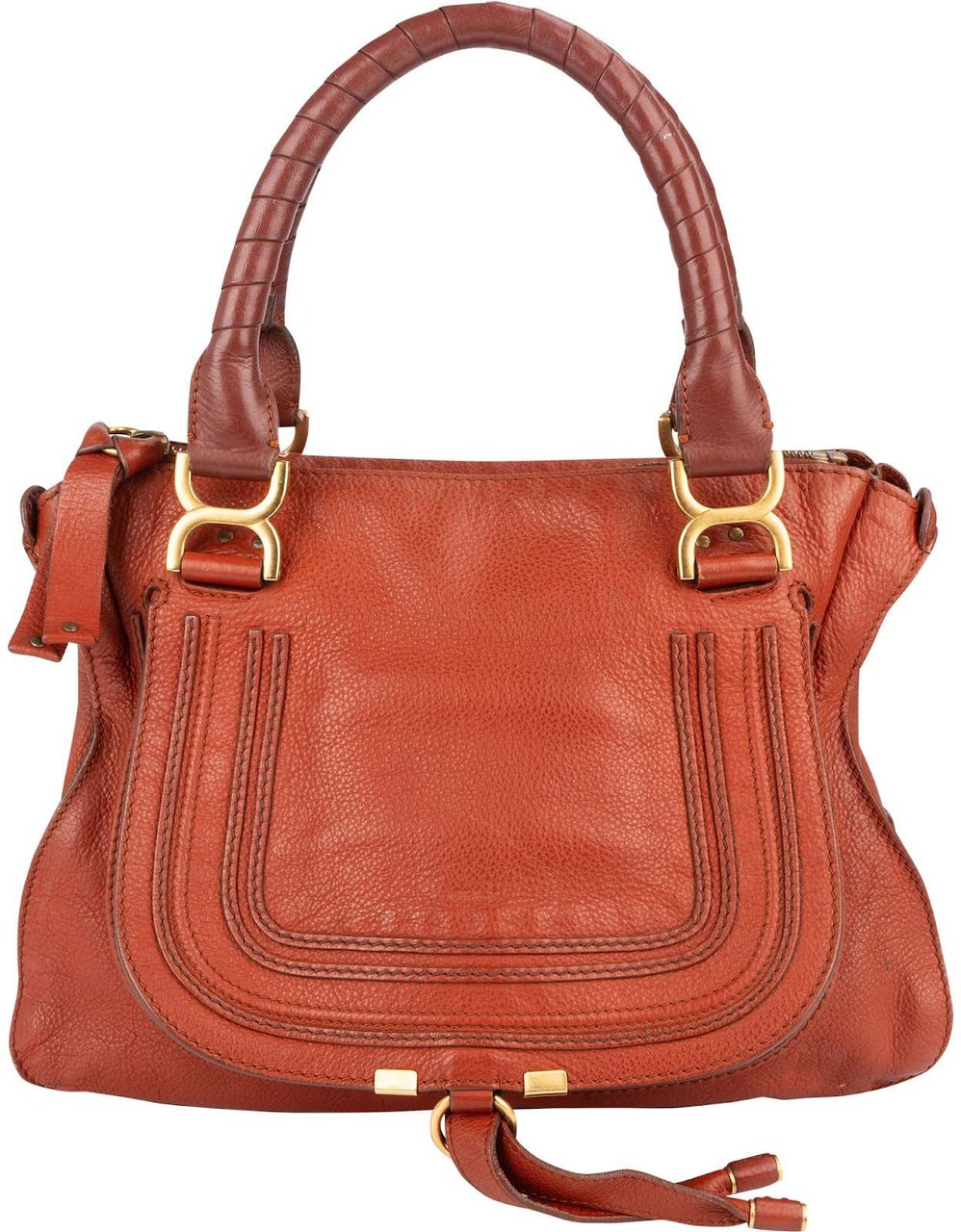 Chloé Grained Calfskin Marcie Satchel Handbag Divers