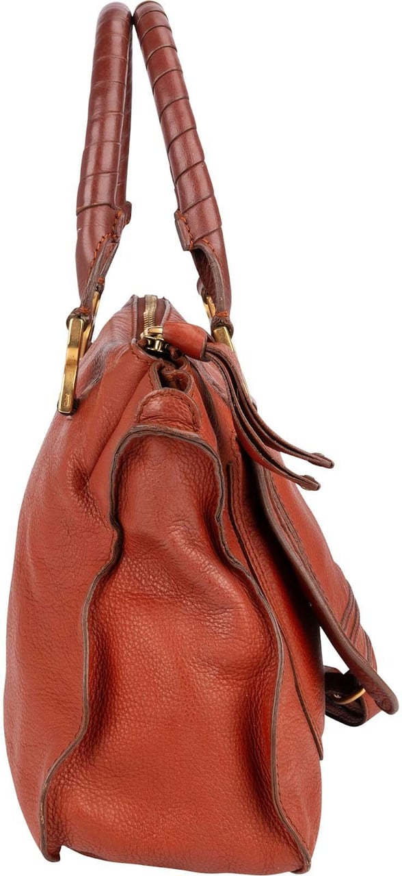 Chloé Grained Calfskin Marcie Satchel Handbag Divers