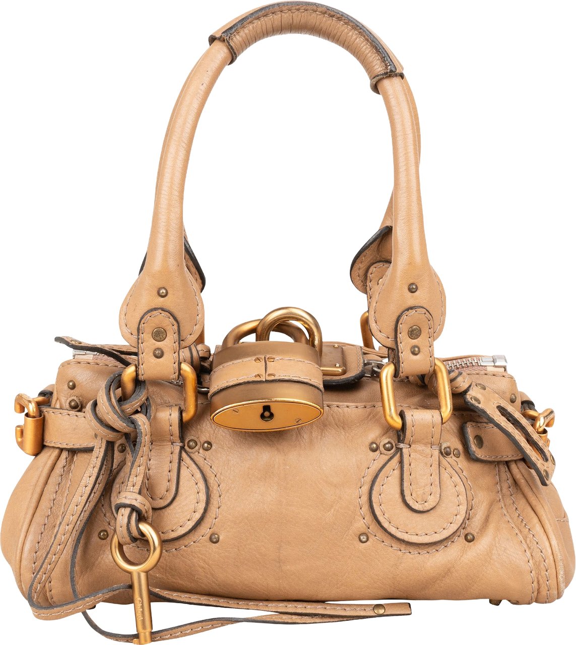 Chloé Leather Paddington Satchel Handbag Bruin