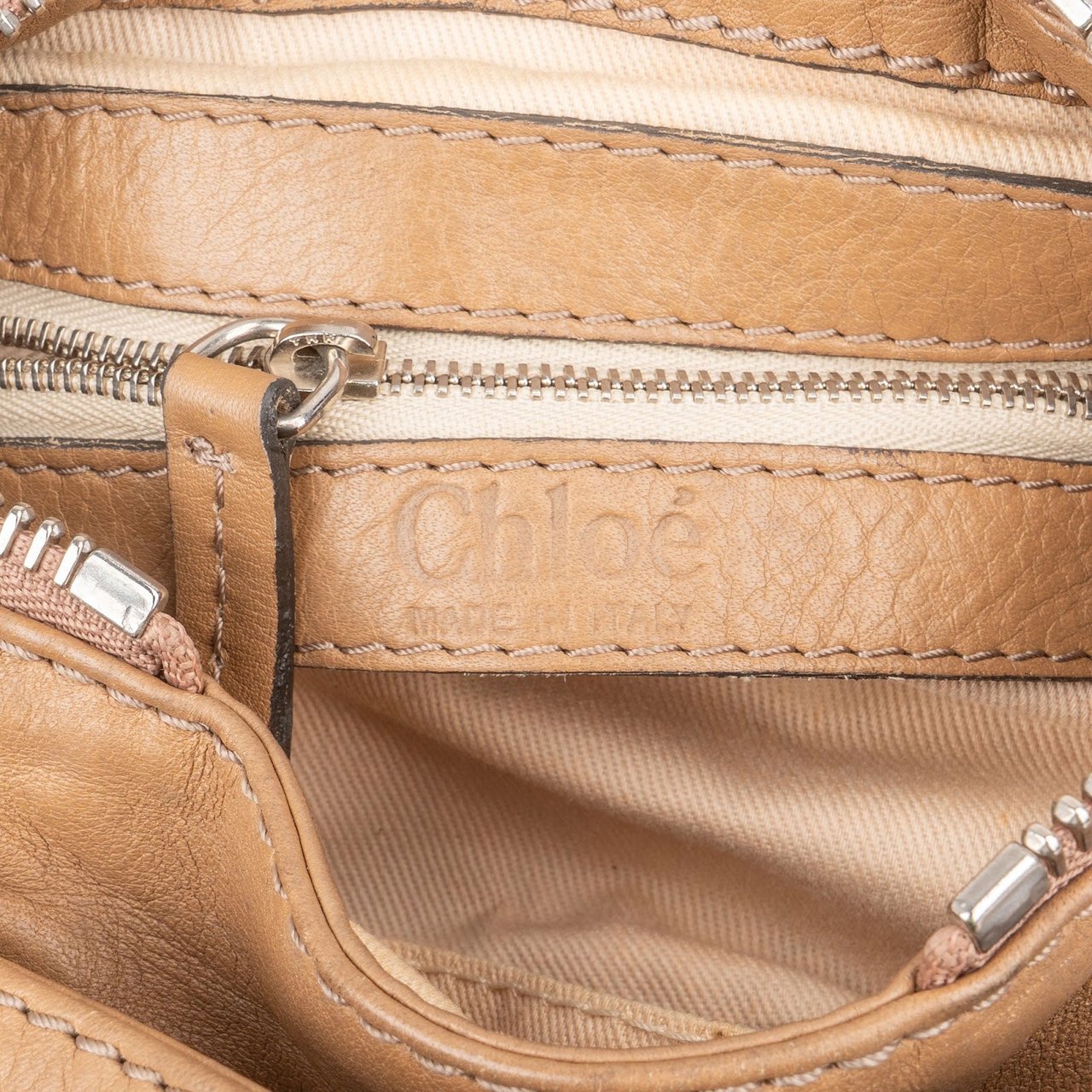 Chloé Leather Paddington Satchel Handbag Bruin