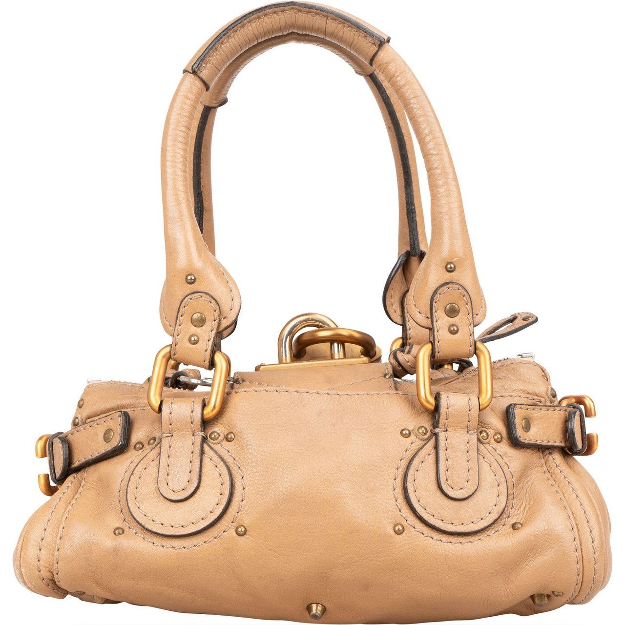 Chloé Leather Paddington Satchel Handbag Bruin