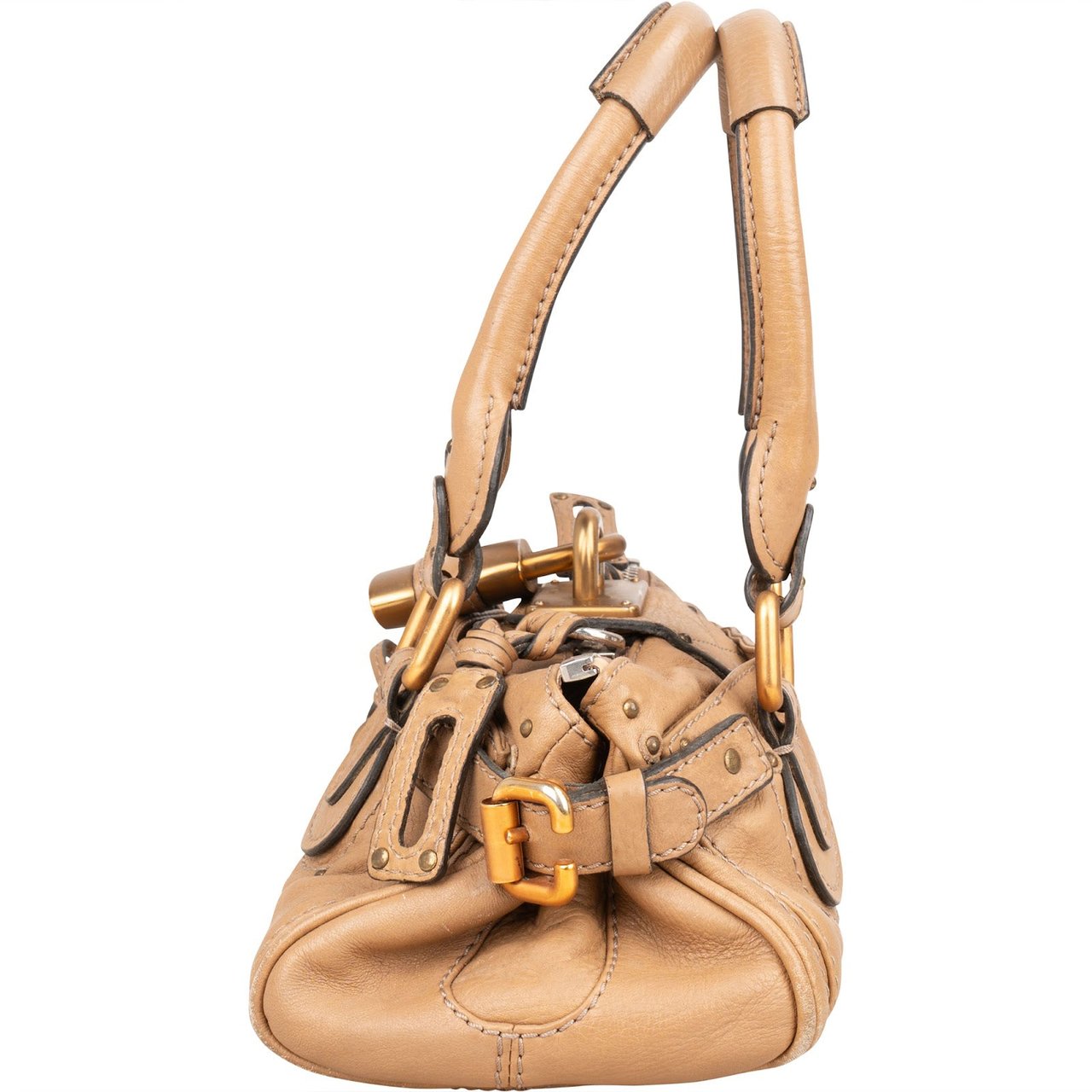 Chloé Leather Paddington Satchel Handbag Bruin