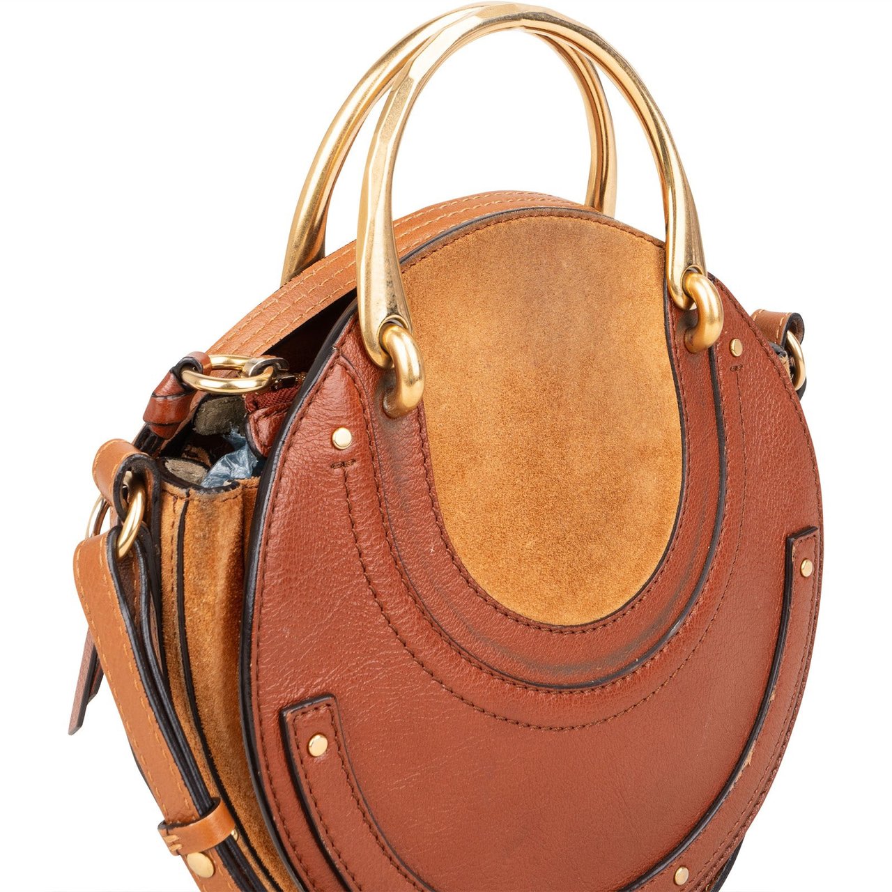 Chloé Chloé Suede Leather Pixie Crossbody Handbag Bruin