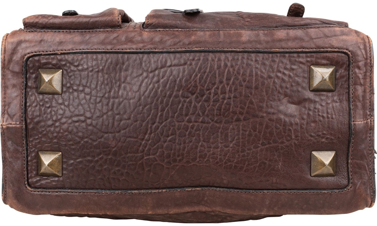 Chloé Grainded Leather Elvire Handbag Bruin