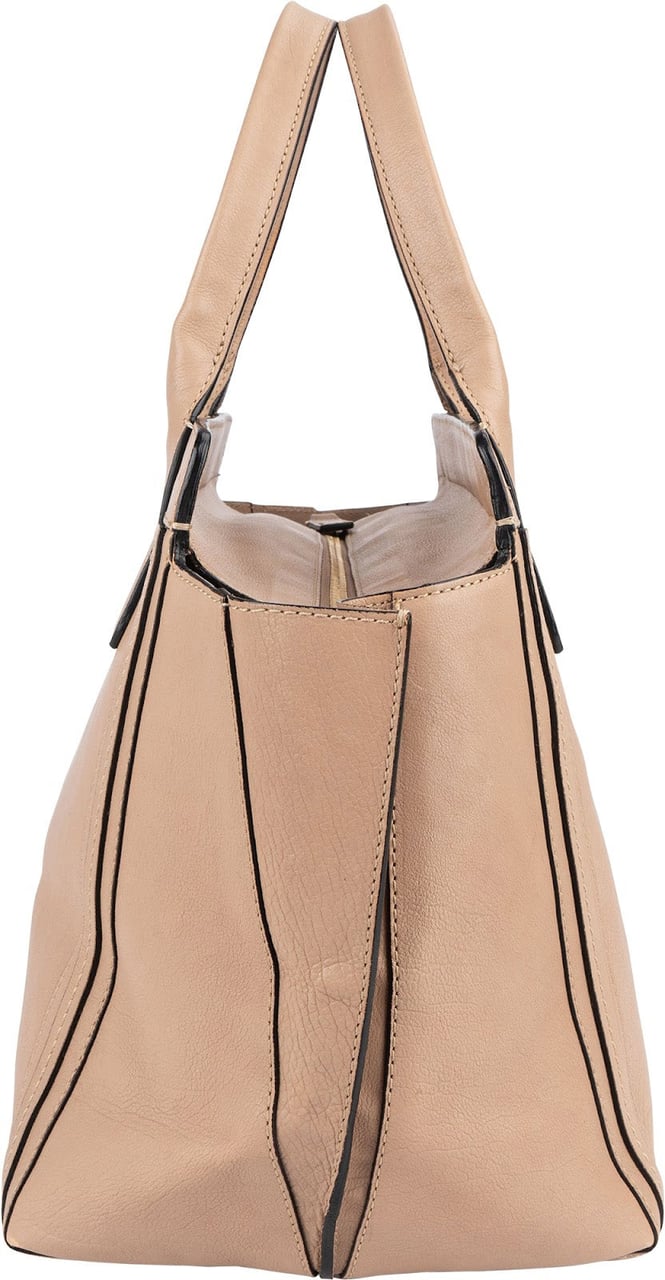 Chloé Chloé Leather Alison Handbag Beige