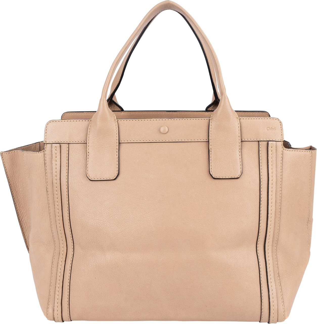 Chloé Chloé Leather Alison Handbag Beige