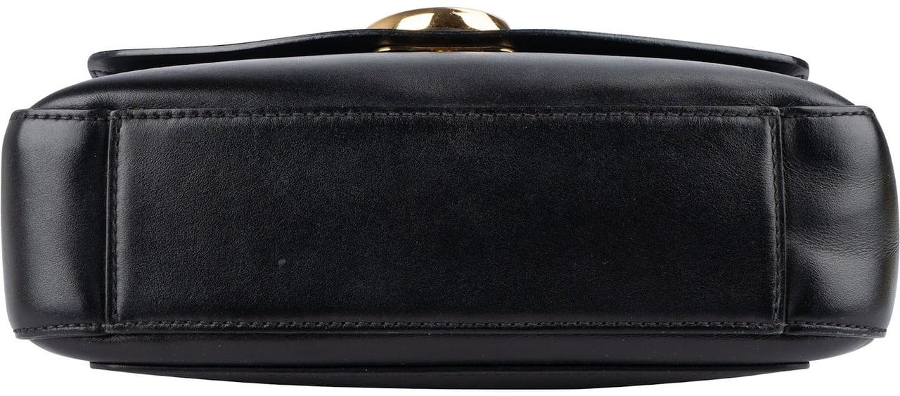 Chloé Black Leather C Shoulder Crossbody Bag Zwart