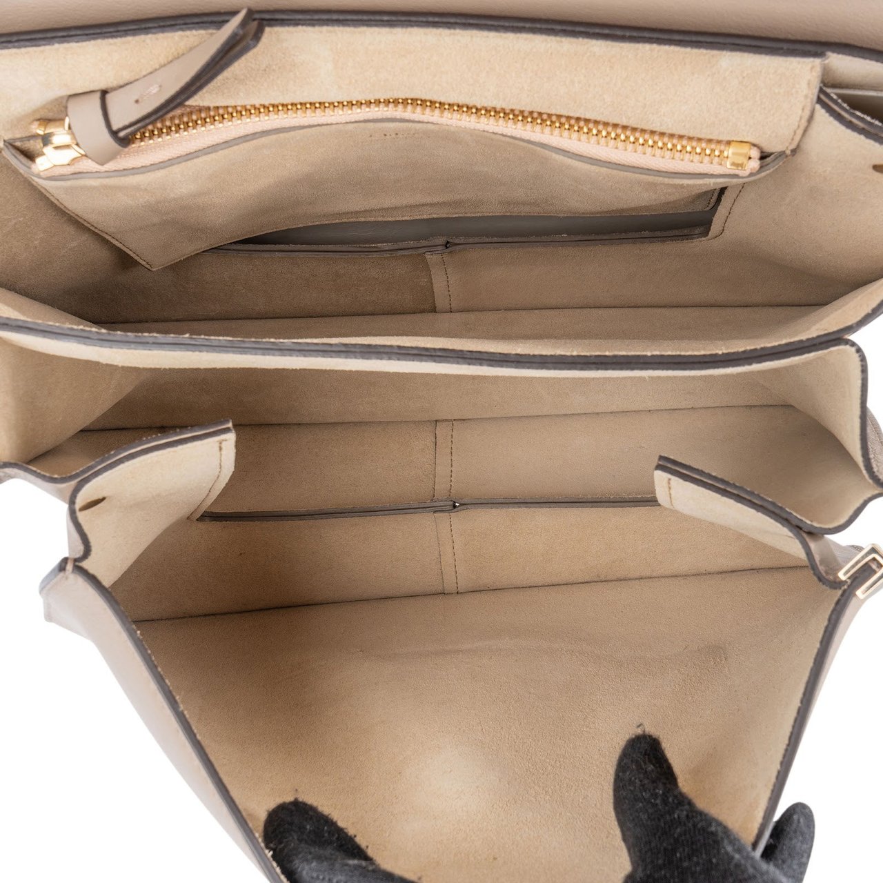 Chloé Suede Leather Faye Shoulder Crossbody Bag Beige