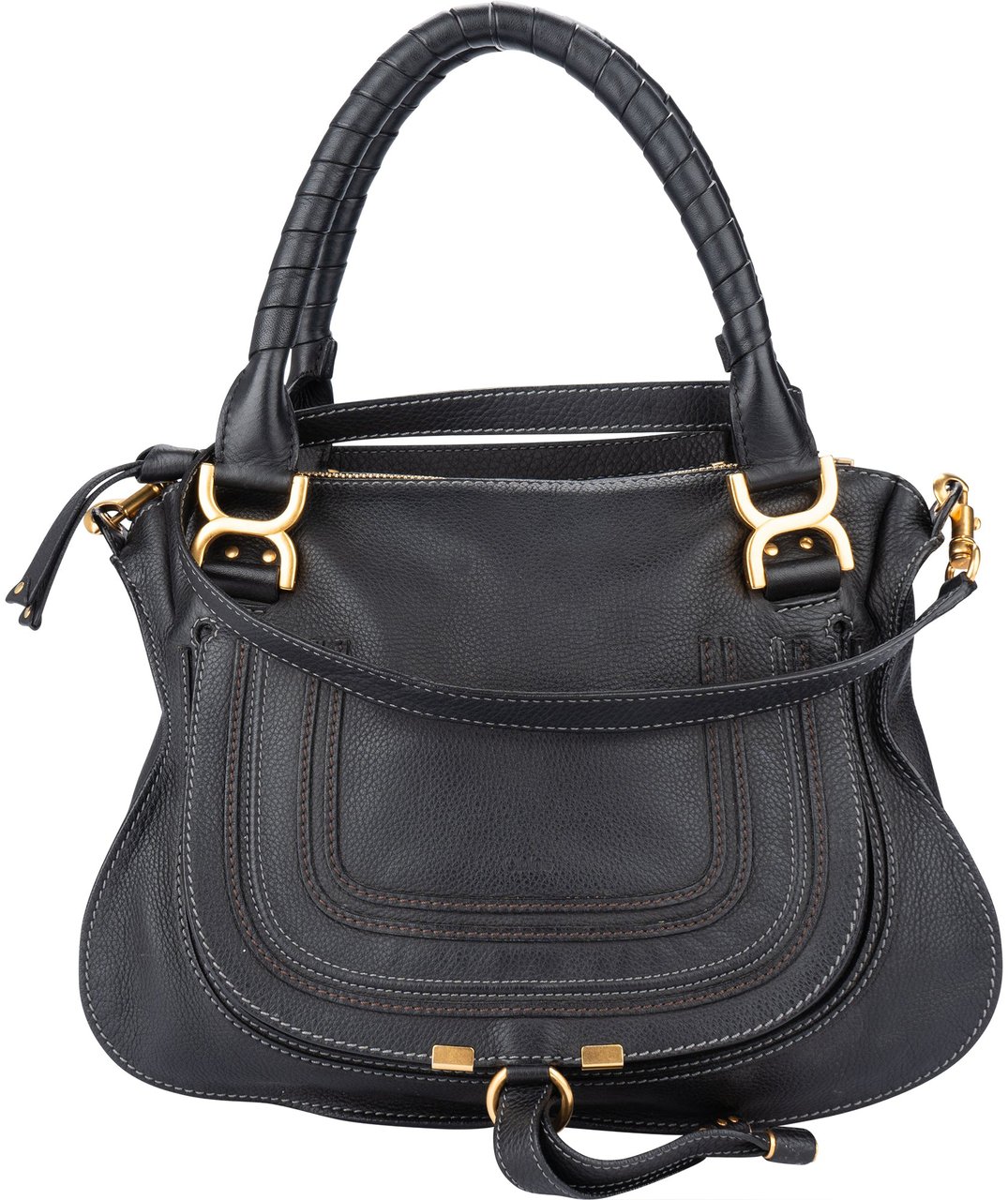 Chloé Chloé Noir Leather Marcie Handbag Divers