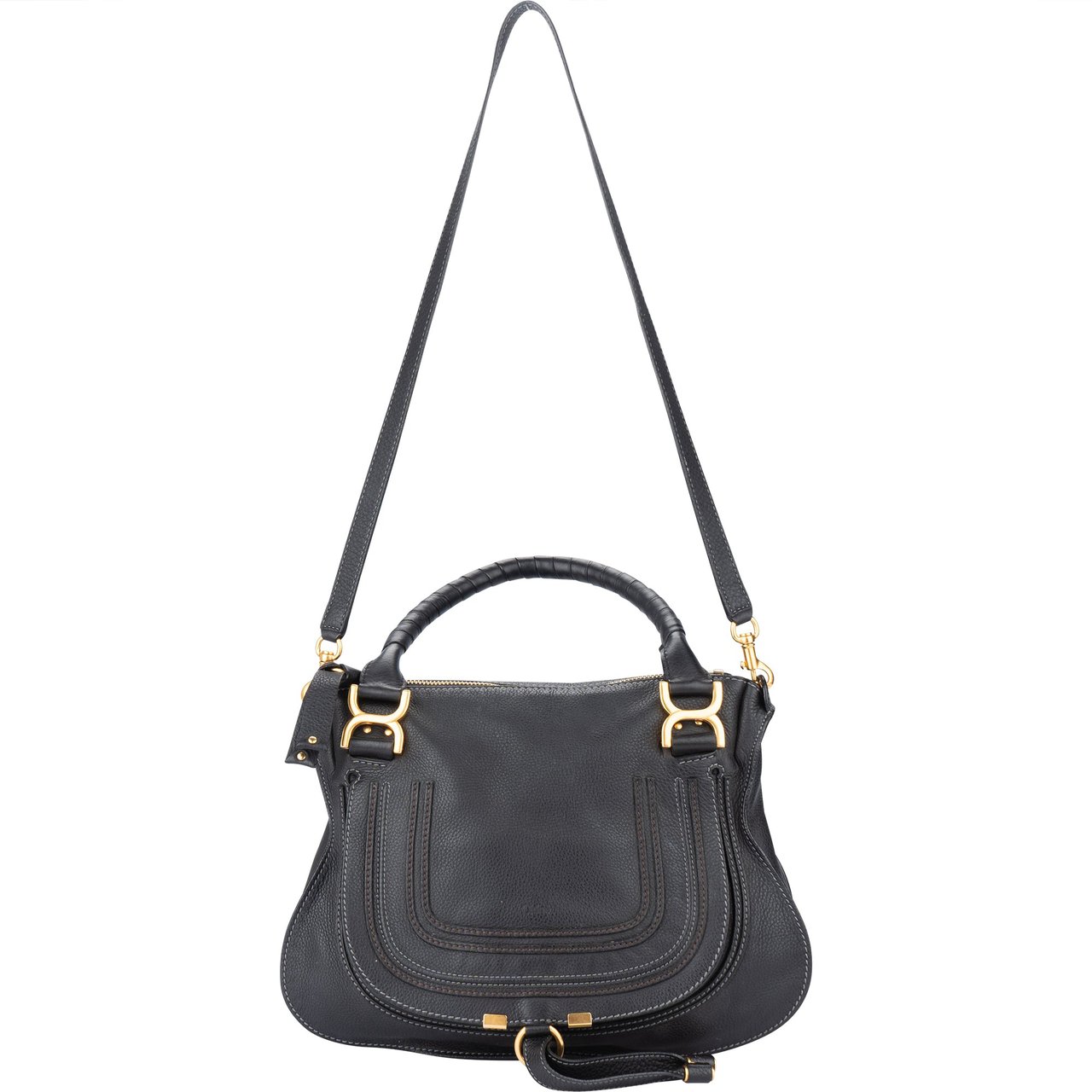 Chloé Chloé Noir Leather Marcie Handbag Divers