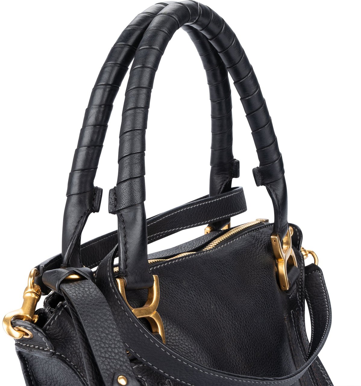 Chloé Chloé Noir Leather Marcie Handbag Divers
