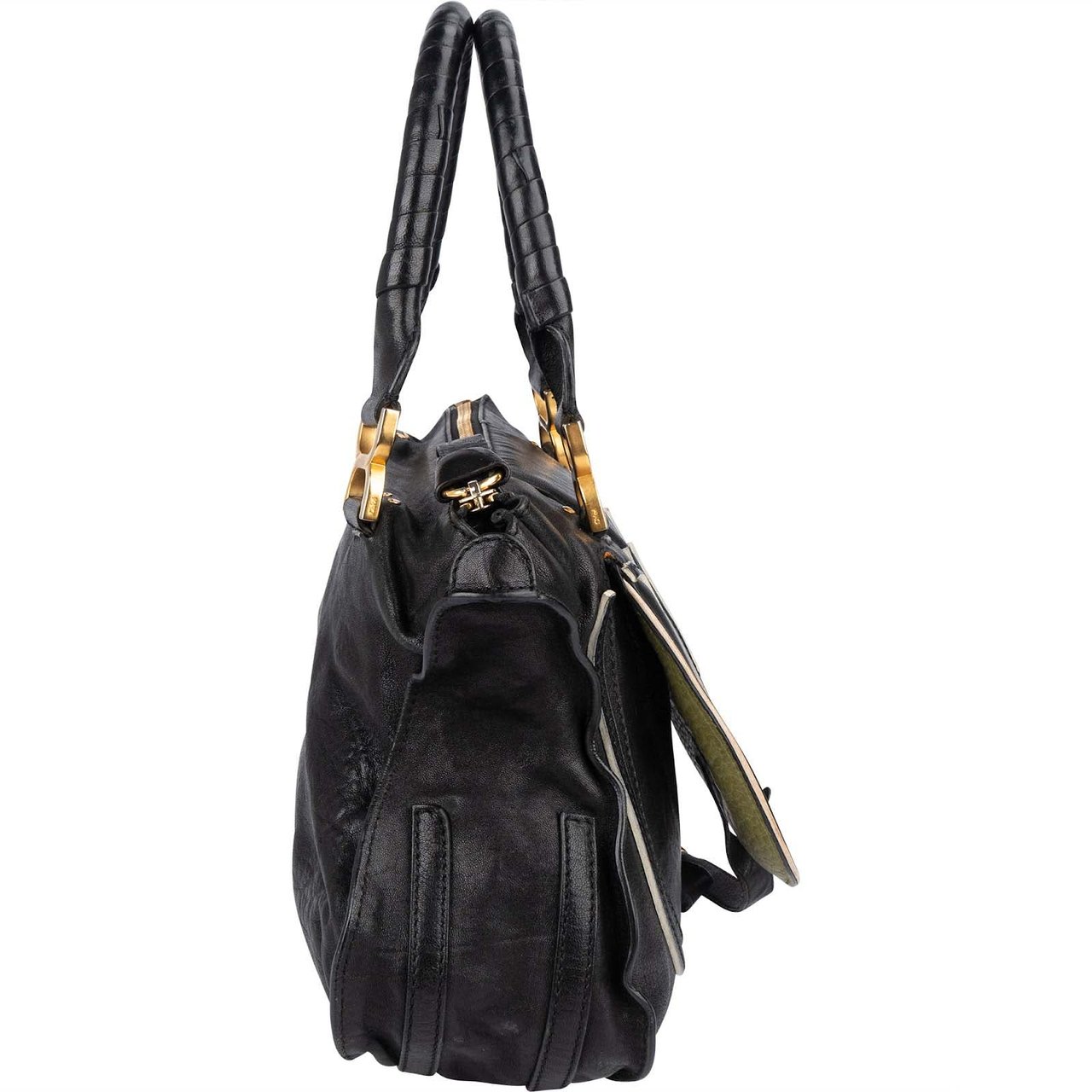 Chloé Leather Marcie Hobo Handbag Zwart