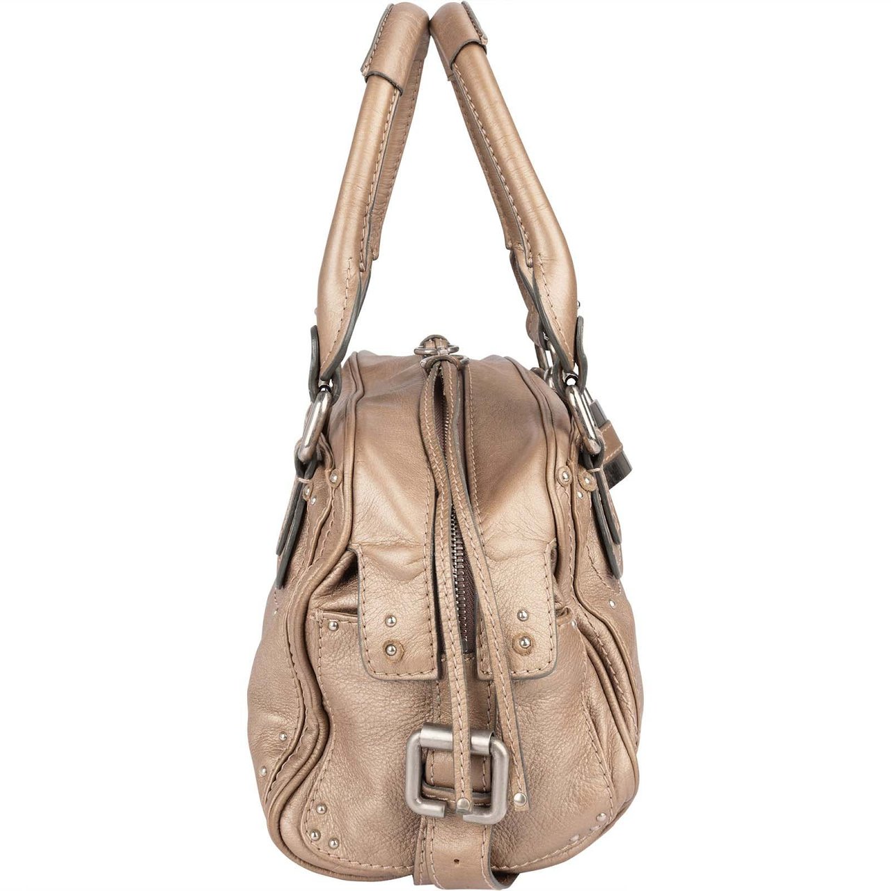 Chloé Leather Studded Paddington Satchel Handbag Divers