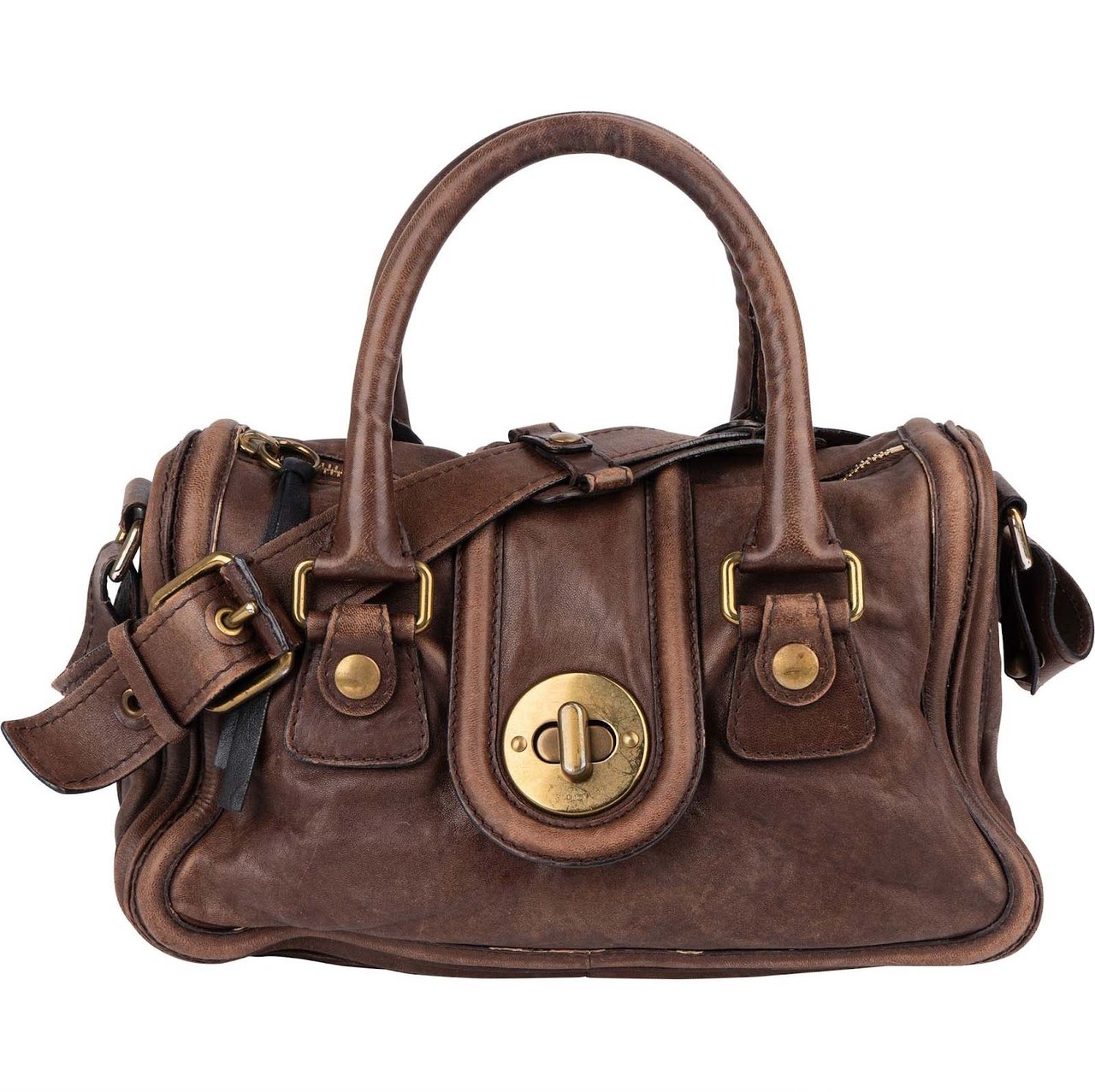 Chloé Leather Betty Satchel Handbag Bruin