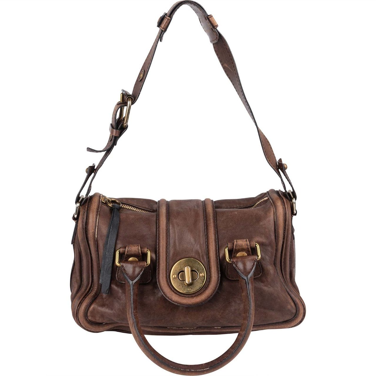 Chloé Leather Betty Satchel Handbag Bruin