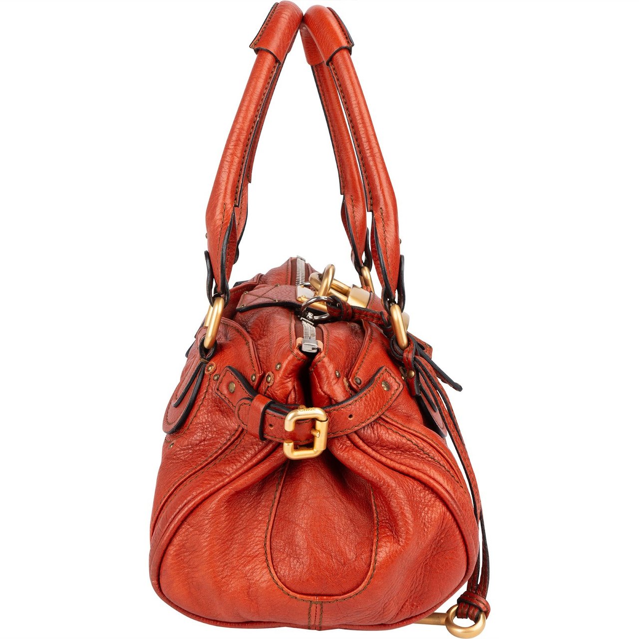 Chloé Leather Paddington Satchel Handbag Divers