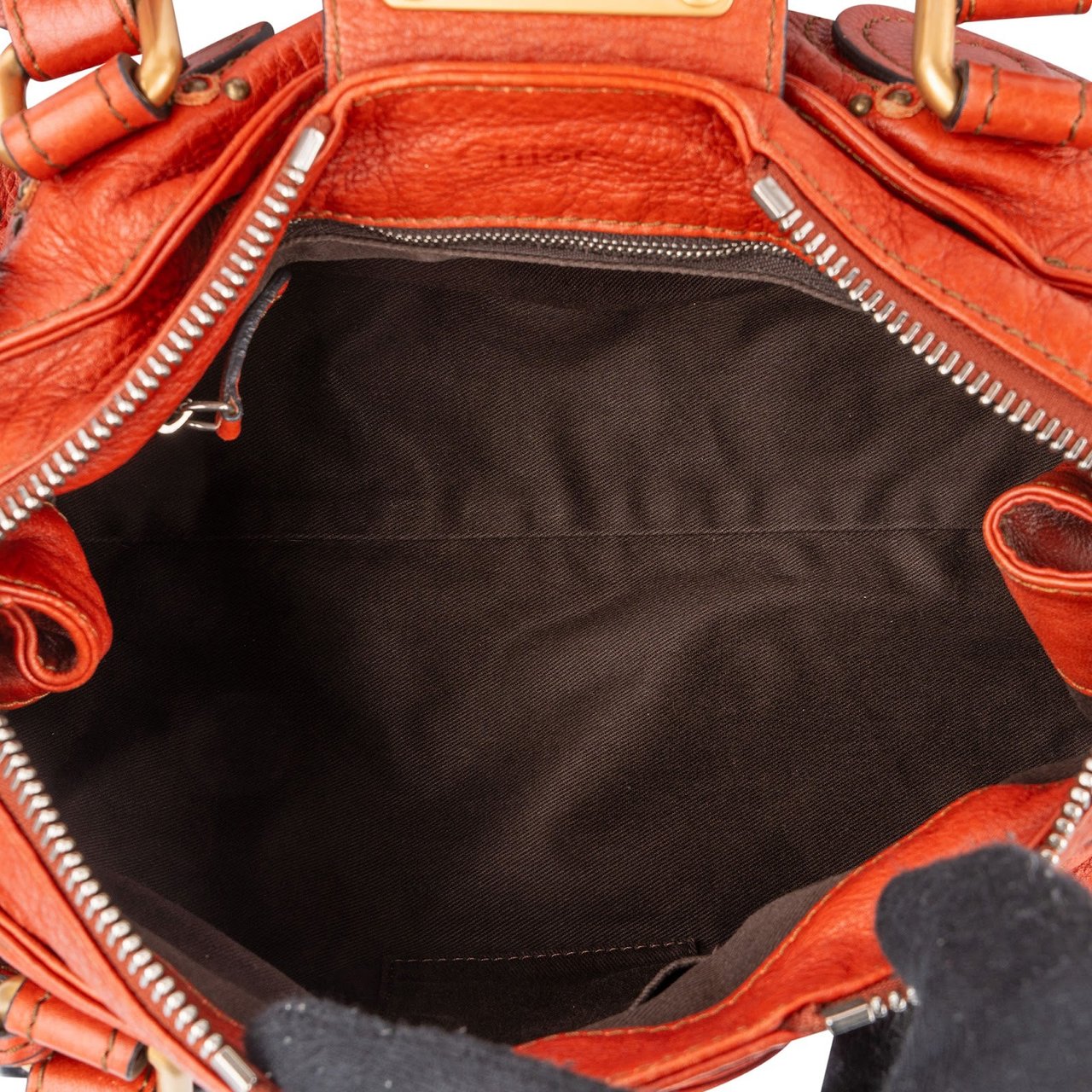 Chloé Leather Paddington Satchel Handbag Divers